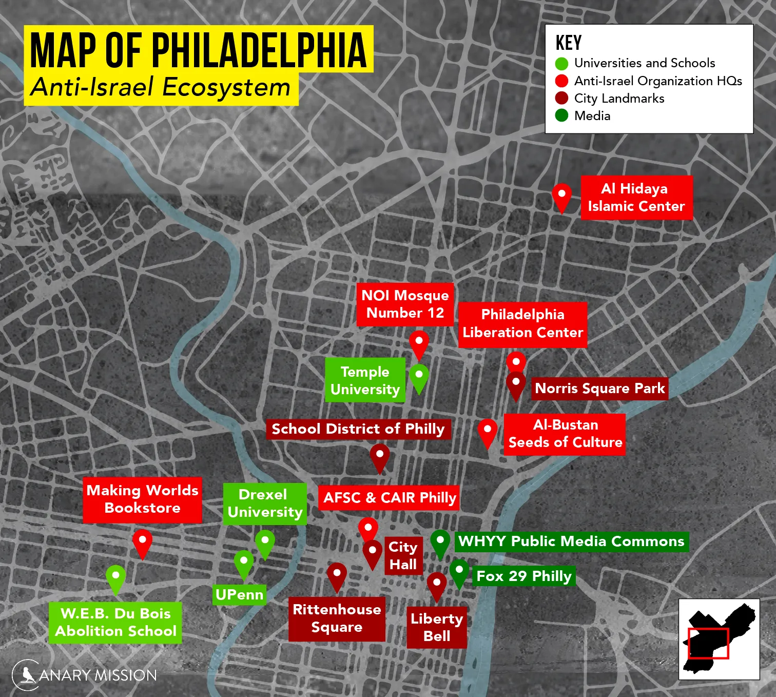 Map of Philadelphia